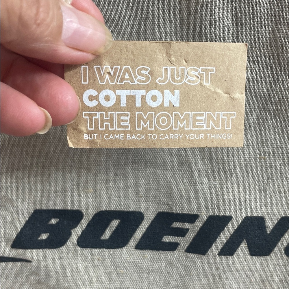 Boeing Tan Drawstring Backpack - Picture 3 of 5